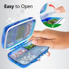 Travel Pill Organizer Moisture Proof Pill Holder Daily Pill Box 7 Compartments