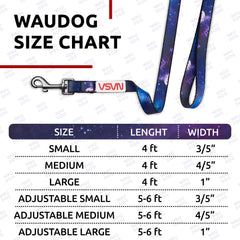 Nylon Dog Leash for Small Dogs and Medium Dogs 4 Ft x 3/5 inch Wide NASA Color