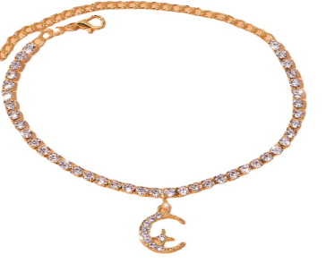 Star and Moon Charm Anklet
