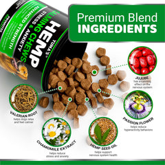 Hemp Calming Chews for Dogs – Natural Anxiety Relief, 170 Chicken Flavor Chews