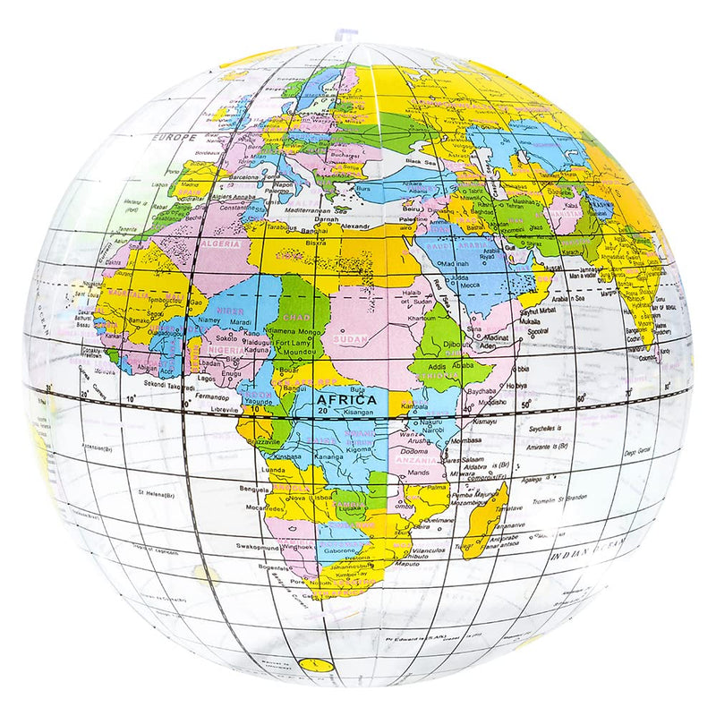 Rhode Island Novelty 16-Inch Clear Inflatable Globe