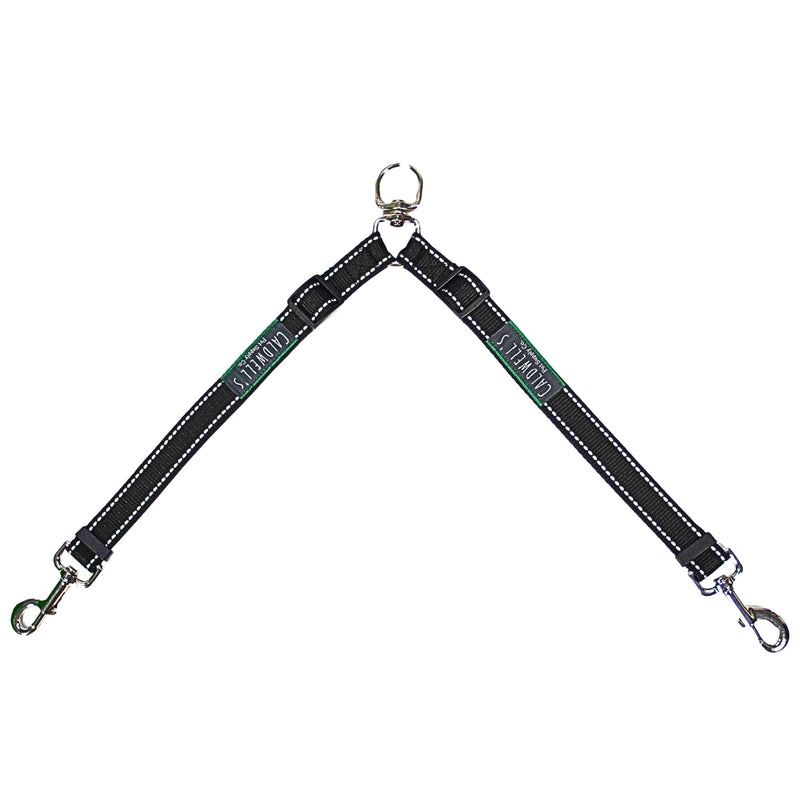 Leash Coupler - Two Dog Leash Splitter to Split Leash for Walking 2 Dogs - Tangle Free Double Dog Leash Connector - Adjustable Attachment for Small or Large Dogs