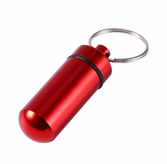 Outdoor Mini Waterproof Pill Bottle Keychain Holder