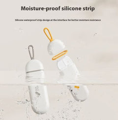 Mini Portable Pill Organizer Storage Box – Compact 3-Grid Medicine Case (ABS & Silicone)