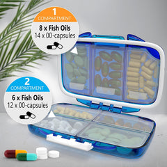 Travel Pill Organizer Moisture Proof Pill Holder Daily Pill Box 7 Compartments