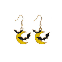 Halloween Novelty Cartoon Bat Cat Earrings for Women